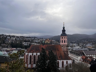 Blick auf Baden-Baden und die Stiftskirche